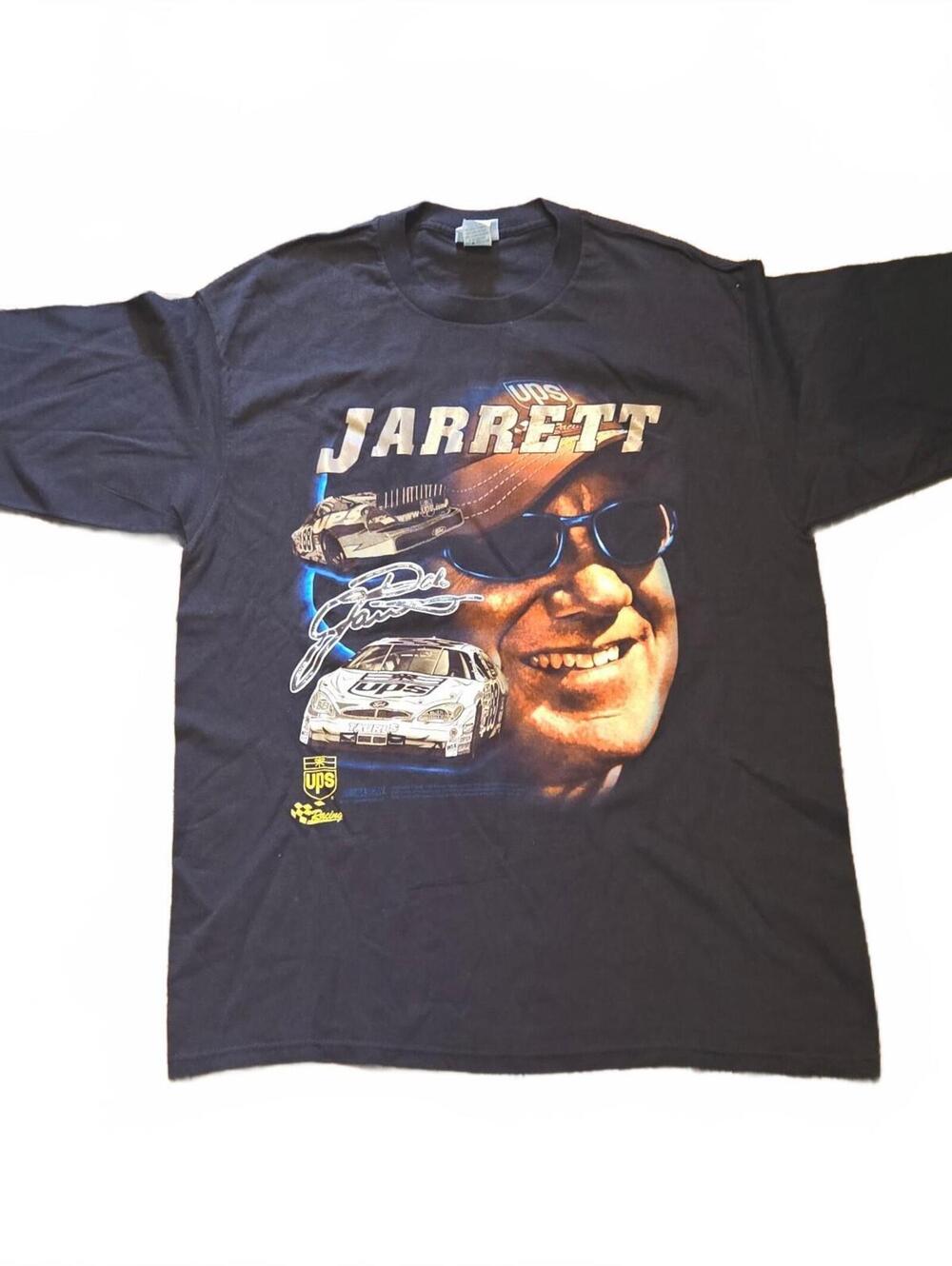 Y2K DALE JARRETT #88 T-Shirt Mens XL UPS BLACK Chase Authentics Rap Tee